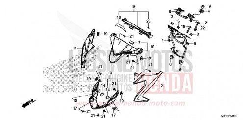 INSTRUMENTENBLENDE (1) CB650FAE de 2014